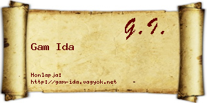 Gam Ida névjegykártya